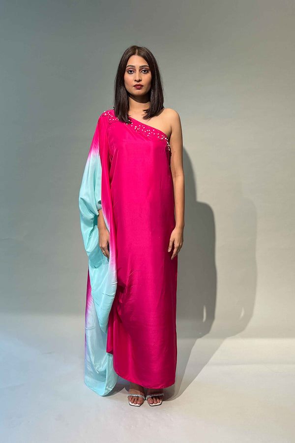 Fuschia Knot Kaftan Dress